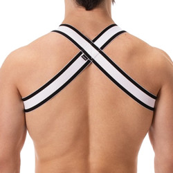 Barcode Berlin Harnais élastique TOP Noir-Blanc